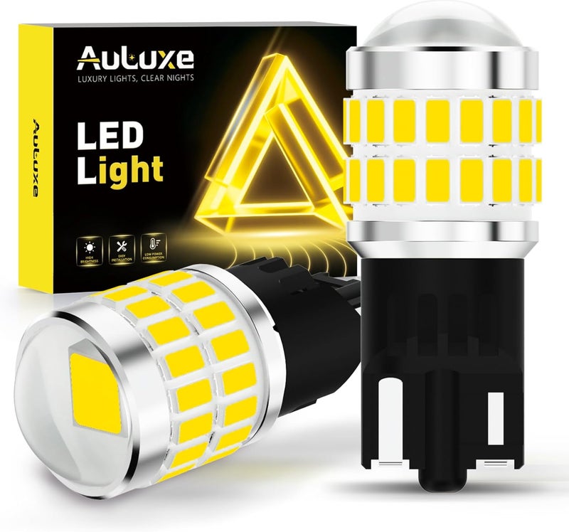 AULUXE 194 LED Bulbs White, 700% Brighter 1:1 Size, 168 2825 W5W T10 Error Free Car Bulbs,with Hollowed-Out Heat Dissipation Design & HD Projection Tech for Dome Map Door Trunk Light,Pack of 2 - Image 1